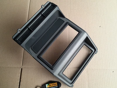 80-86 Ford F-Series OE Dash Radio Climate Control Bezel (Black/Gray) - Image 1 of 4