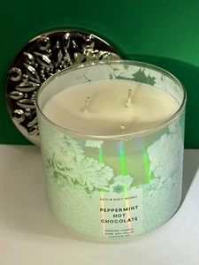 Bath & Body Works ~ "PEPPERMINT HOT CHOCOLATE" 3-Docht-Duftkerze 14,5 Oz. - Bild 1 von 4