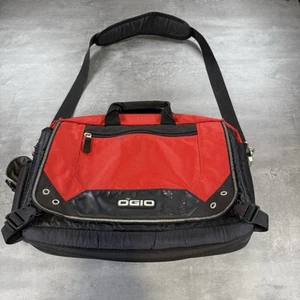 OGIO Laptop Messenger Bag Black Red Jack Pack Vintage Y2K Cyber Tech Satchel - Picture 1 of 12