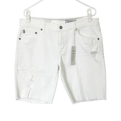 NUEVO Pantalones Cortos de Jean Ag Nikki Denim Para Mujer Talla 32 Blanco Relajado Ajustado Foto 1 de 4