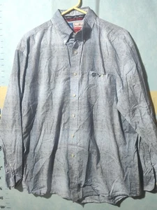 George Strait Men's Wrangler Western Shirt Size L Cowboy Cut Gray Plaid - Picture 1 of 11
