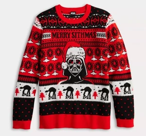 Disney Star Wars Darth Vader Merry Sithmas Men’s Christmas Ugly Sweater Size S - Picture 1 of 4