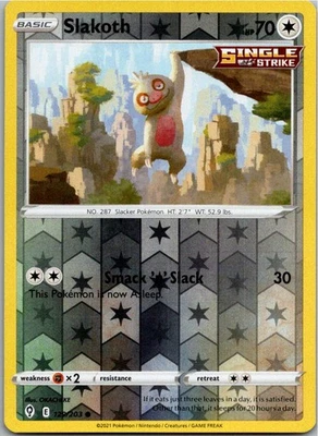 Slakoth Common SWSH07: Evolving Skies 129/203 NM Reverse Holo - Image 1 of 2