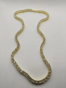 NWOT J. Crew Gold Tone Tennis Necklace with Clear Rhinestones - Picture 1 of 4