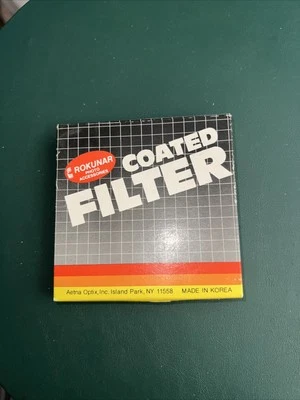 Rokunar Vntg 90s NIOP Coated Filter Camera Lens, UV 72mm, Korea - Image 1 of 4