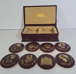 French Opera House souvenir – Vintage music & composer coasters - Picture 1 of 12