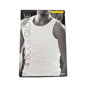 Body Glove Pack of 4 Mens Rib Tank Top Cotton Tees X2 White Gray Black Medium M - Picture 1 of 6