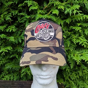 Gorra Café Racer Trucker Cap Biker Rockabilly Old School Snapback Camo - Imagen 1 de 3