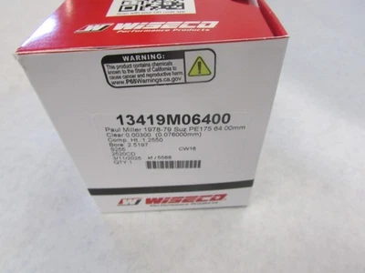 Suzuki PE175 1978 1979 juego de pistones y anillos wiseco 64,00 mm Foto 1 de 4