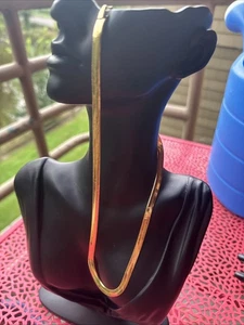"Precioso nuevo collar de espiga de acero inoxidable recubierto de PVD de oro de 18 quilates 5,5 mm 20""" - Imagen 1 de 7