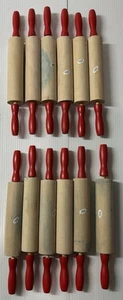 7.5" Rolling Pin Baking Bake Roll Kitchen Tool Rollingpin Pins Red Handles - Picture 1 of 1