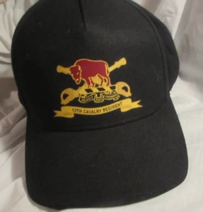 10th Cavalry Regiment Cap Hat Snapback black Ready and Forward - Picture 1 of 4