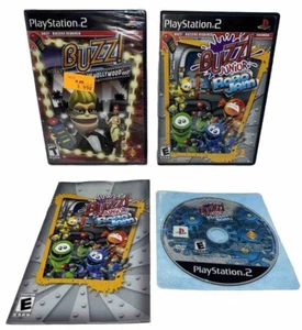 Buzz Game Combo The Hollywood Quiz & Jr Robo Jam PlayStation 2 PS2 New Complete - Picture 1 of 9
