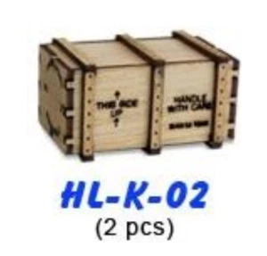 Proses HL-K-02 Wagon Load Kit Big Wooden Crates (2Pcs) HO/OO Scale - Picture 1 of 1