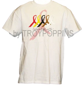 1-JUNTOS LUCHAREMOS Y GANAREMOS CINTAS DE APOYO CONTRA EL CÁNCER EQUIPO CAMISETA IMPRESA GRÁFICA - Imagen 1 de 5