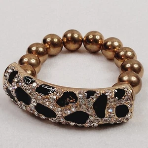 Animal Print Stretch Armband Stab Kunstperlen Perlen Mode Strass Emaille - Bild 1 von 6