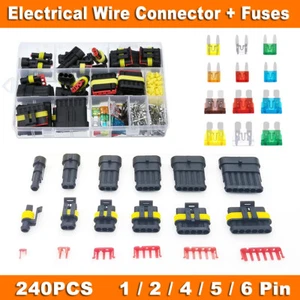 240 piezas fusibles de hoja de terminal de enchufe conector de cable eléctrico automático para automóvil motocicleta - Imagen 1 de 11