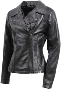 DEGNER FR20SJ-10 Women Sheep Leather Jacket Ladies' Leather Jacket Black L Size - Bild 1 von 6