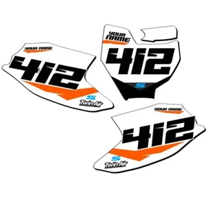 SX-E3 SG64 Custom MX Number Plates Senge Graphics Kit Compatible with KTM - Foto 1 di 4