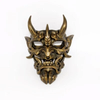 Japanese Prajna Mask Hannya Noh Kabuki Devil Demon Oni Samurai Halloween Cosplay - Image 1 of 4