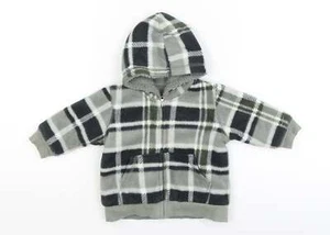 George Baby Green Check Polyester Blend Jumper Size 3-6 Months - Picture 1 of 12