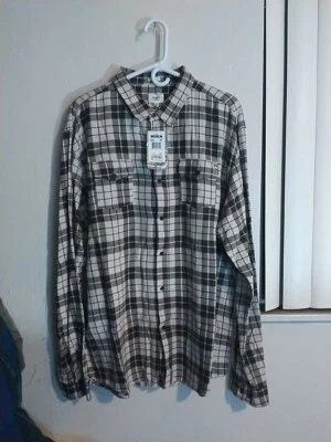 Ambiguous  Army Plaid L/S Button Down Two Pocket Flannel Shirt Green Sz XXL - Image 1 of 4