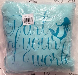 Disney Little Mermaid Princess Ariel Part Of Your World Blue Pillow Cushion - Picture 1 of 5