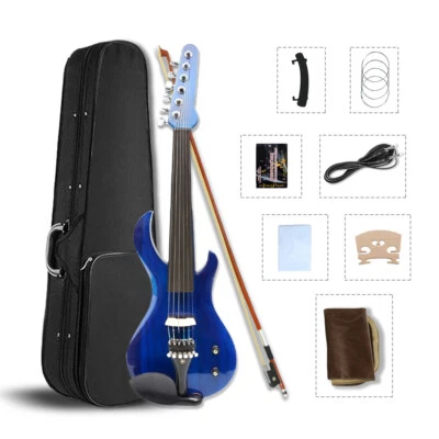 Yinfente 6string Electric Silent Violin 4/4 Handmade Free Case Bow Cable #EV20 - Image 1 of 4