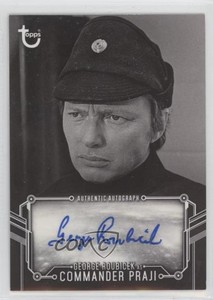 2018 Topps Star Wars Black and White George Roubicek Commander Praji as Auto 4et
