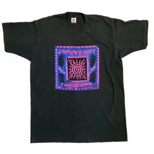 Vintage 90er Jamaican Me Crazy The Coffee Beanery LTD lebendige Farben verblasst schwarz USA - Bild 1 von 8