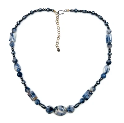 Beaded Gray Jasper Magnetic Hematite Necklace - Image 1 of 4