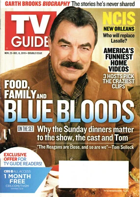 TV GUIDE Magazine November 25-December 8 2019 Tom Selleck Blue Bloods - Image 1 of 2