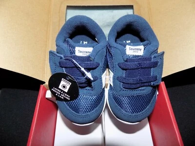 Saucony Niños Originales Jazz Riff Cuna (Infante) Azul Marino/Blanco Talla 2 Niño NUEVO  Foto 1 de 4