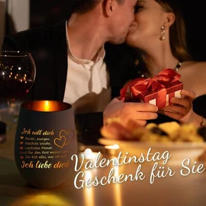 Teelichthalter Geschenk Freundin Valentinstagsgeschenk, - Bild 1 von 12