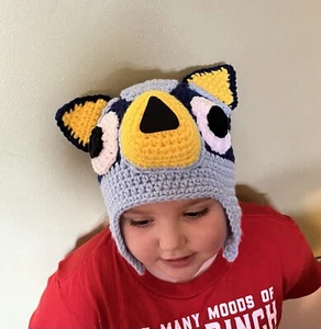 Handmade Blue Dog Hat - Picture 1 of 2