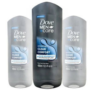 Dove Men+Care CLEAN COMFORT Hydrating Body Face & Hair Wash 400ml=13.5fl oz Sale - Picture 1 of 6