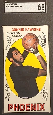 1969 TOPPS #15 CONNIE HAWKINS SGC 6 EX NM HOF RC ROOKIE - Image 1 of 3