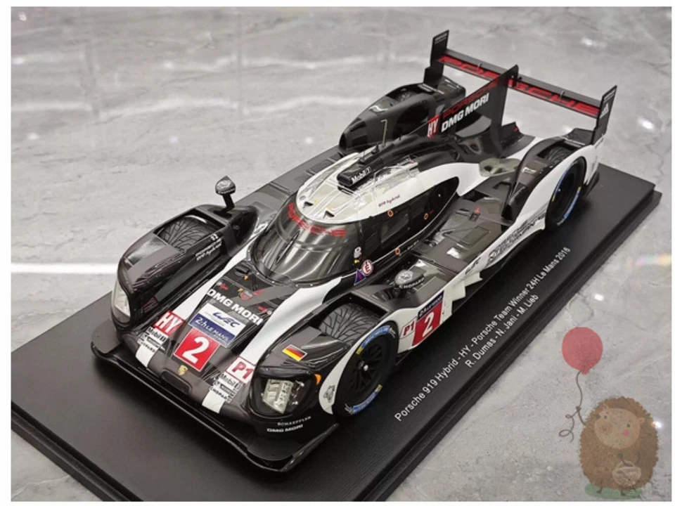 Spark 1:18 Le Mans Porsche 919 Hybrid 2016 Alloy Model Car diecast birthday Gift - Image 1 of 4