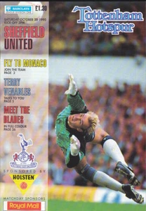 1990/91 Tottenham Hotspur V Sheffield United 20-10-1990 División 1 - Imagen 1 de 1