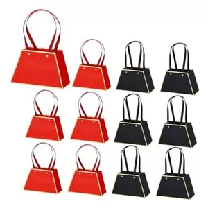 12 Packs Graduation Flower Gift Bags for Bouquets Florist Red/Black - Picture 1 of 7