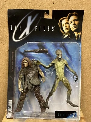X FILES ATTACK ALIEN Serie 1 McFarlane Figuras de Acción Hombre de las Cavernas + Alien 1998 Foto 1 de 4