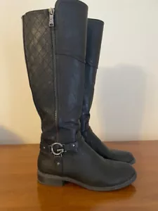 Botas de montar hasta la rodilla G by Guess para mujer 8M negras de imitación de cuero cremallera lateral - Imagen 1 de 8