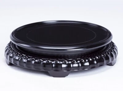 Bamboo Wood Fishbowl Stand Bonsai Ceramic Stone Vase Flower Rack Base - Image 1 of 4