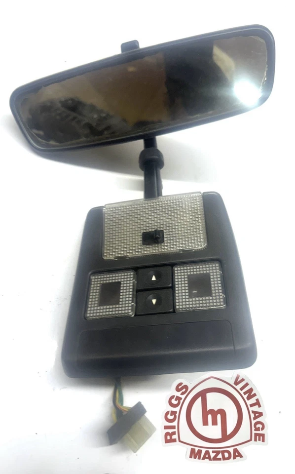 Espejo retrovisor gris con controles de techo corredizo Mazda Rx7 FC S4 S5 1986-1991 Foto 1 de 4