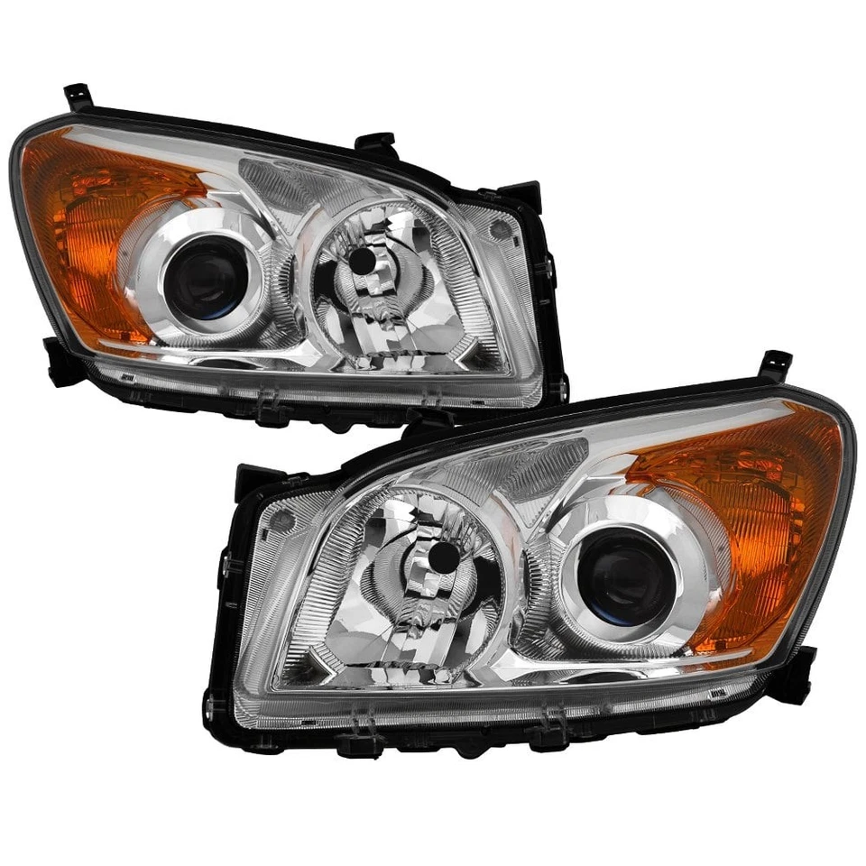 For Toyota RAV4 09-12 Spyder Driver & Passenger Side Chrome Projector Headlights Foto 1 de 4