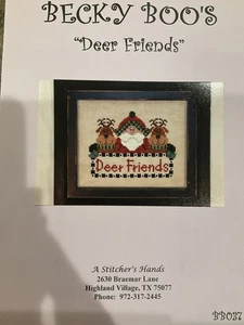 "Deer Friends" Cross Stitch - A Stitcher's Hands BB037 - Picture 1 of 3