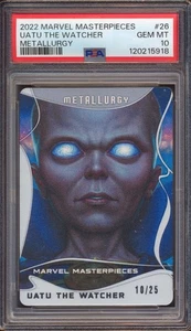 2022 MARVEL MASTERPIECES UATU THE WATCHER #26 METALLURGY /25 PSA 10! - Picture 1 of 2