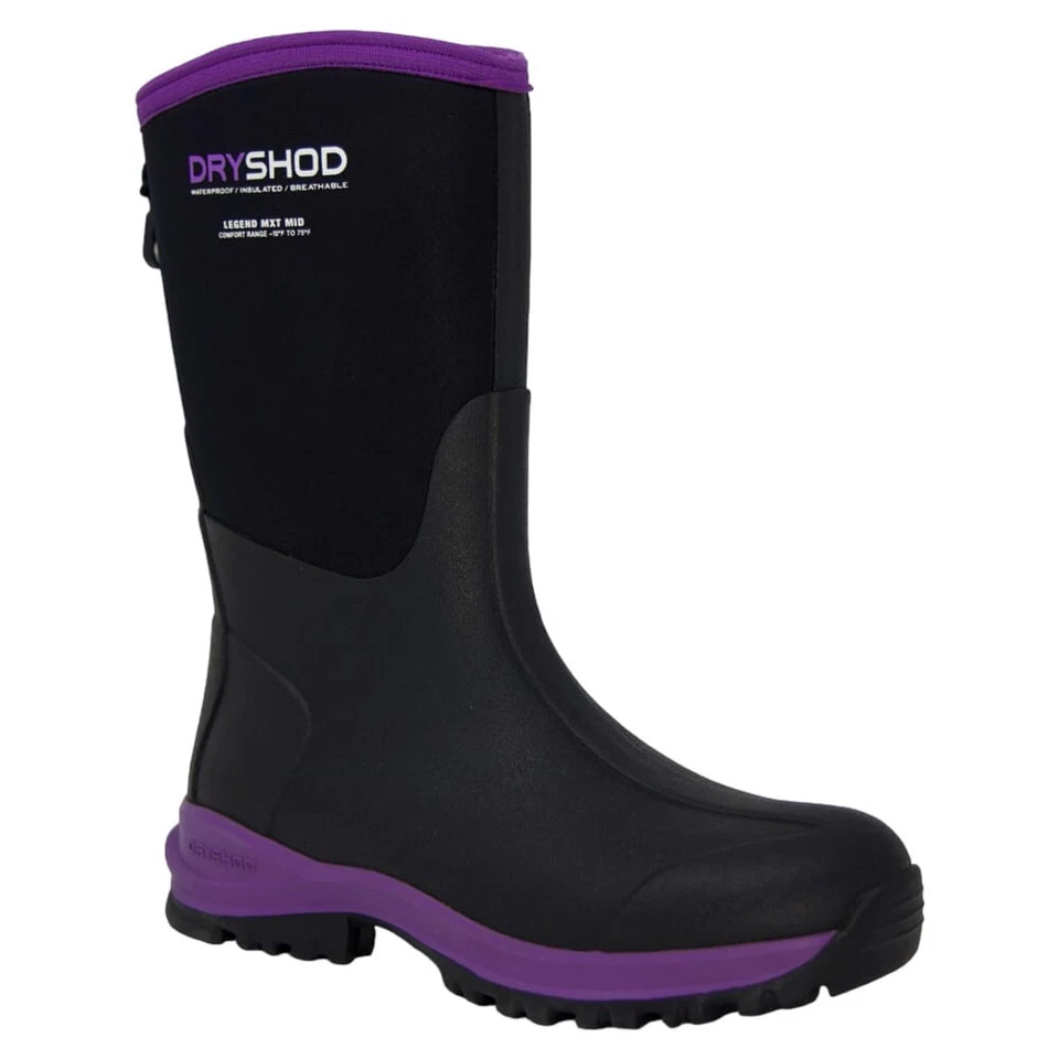 Dryshod Women's Legend MXT Mid Boots Black/Purple Size 6 (LGX-WM-BKPP-W06) - Image 1 of 1