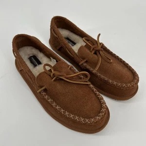 Manitobah Mukluks Mocasín Para Hombres 7 Cabina Mocasín Piel de Oveja Zapatos Sin Cordones Marrón - Imagen 1 de 10
