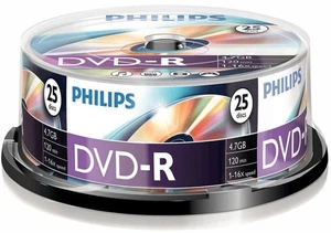PHILIPS - 16x Speed DVD-R Blank DVDs - Spindle 25 Pack - Picture 1 of 1